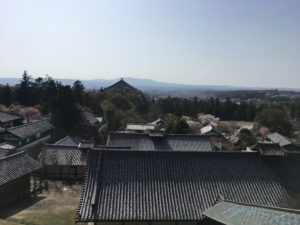奈良公園　二月堂から街を眺める